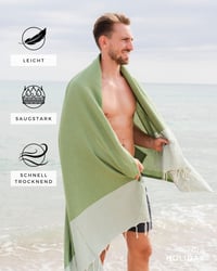 furora HOLIDAY hamam ručnik 100x200 cm pamučni, ručnik za plažu i saunu za muškarce i žene, tanki kompaktni XXL ručnik za plažu 5