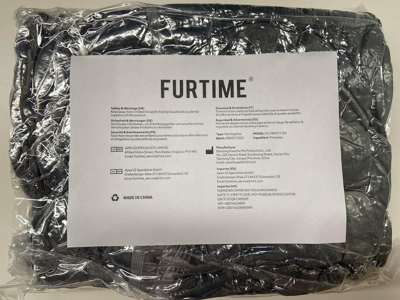 FURTIME Kutyaágy Közepes és Nagy Kutyáknak Mosható Puha Csúszásmentes Kutyakosár Macskáknak 76x61x23cm Sötétkék