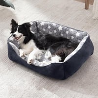 FURTIME Kutyaágy XL 89x63cm Mosható Fekete Csillagos Emelt Szélű Puha Kutyamatrac 3