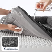 FURTIME Ortopéd Kutyaágy Nagy Kutyáknak, Memory Foam Kutyakosár XXL, Levehető és Mosható, Csúszásmentes, Magas Peremű Kutyakanapé, 122 x 89 x 19 cm 6