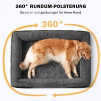 FURTIME Ortopéd Kutyaágy Nagy Kutyáknak, Memory Foam Kutyakosár XXL, Levehető és Mosható, Csúszásmentes, Magas Peremű Kutyakanapé, 122 x 89 x 19 cm 9