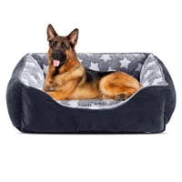 FURTIME XXL krevet za pse, periv, s protukliznim rubom - crni - 106x80x23 cm 1