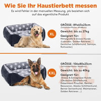 FURTIME XXL mosható kutya fekhely kosár puha matraccal csúszásgátló peremmel 106 x 80 x 23 cm fekete csillagok macskáknak és kutyáknak 7