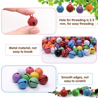 Súprava 100 ks 14 mm mini zvončekov na tvorenie, 10 farieb, kovové vianočné rolničky na DIY šperky, dekorácie a obojky pre domáce zvieratá 3