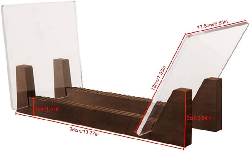 FutureHight Vinyl Lemez Tárolóállvány Akril Végekkel, Asztali Rack
