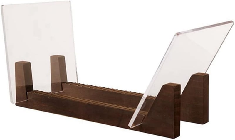 FutureHight Vinyl Lemez Tárolóállvány Akril Végekkel, Asztali Rack