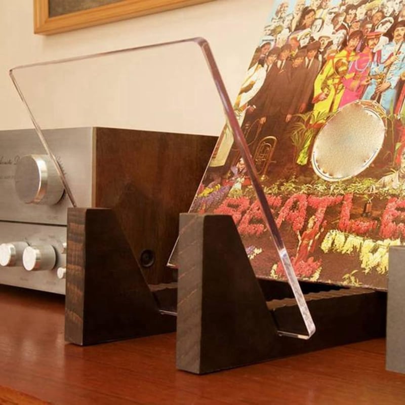 FutureHight Vinyl Lemez Tárolóállvány Akril Végekkel, Asztali Rack
