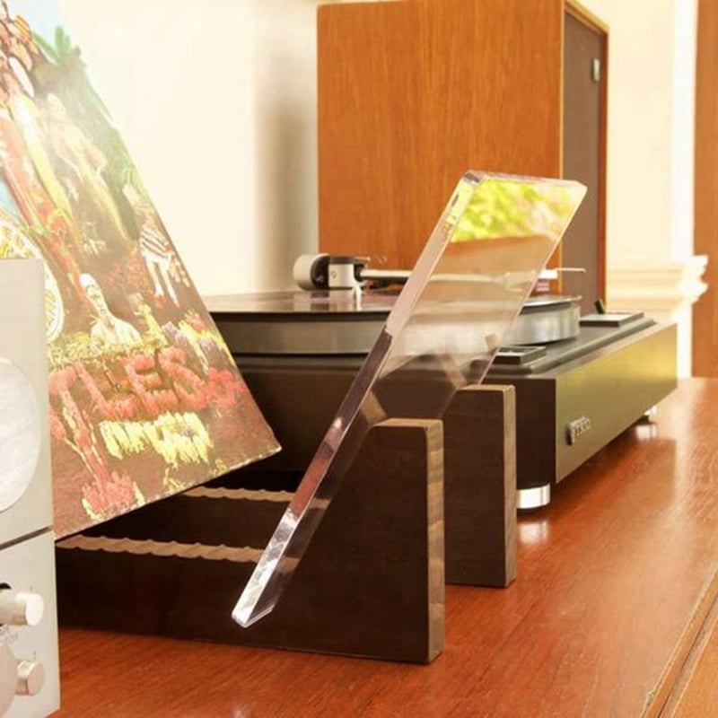 FutureHight Vinyl Lemez Tárolóállvány Akril Végekkel, Asztali Rack