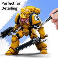 Fuumuui Prémium Ecsetkészlet - 11 db Finom Részletekhez, Akril és Vízfesték Festéshez, Miniatűrökhöz, Warhammer 40K Modellekhez, Számfestésh 4