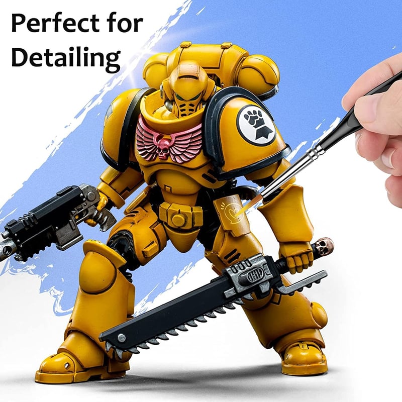 Fuumuui Prémium Ecsetkészlet - 11 db Finom Részletekhez, Akril és Vízfesték Festéshez, Miniatűrökhöz, Warhammer 40K Modellekhez, Számfestésh