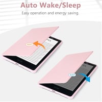 FUWANG Kindle Paperwhite 11. generáció 6.8" bőrtok fekete/rózsaszín auto sleep wake 3