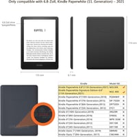 FUWANG Kindle Paperwhite 11. generáció 6.8" bőrtok fekete/rózsaszín auto sleep wake 2
