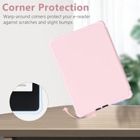 FUWANG Kindle Paperwhite 11. generáció 6.8" bőrtok fekete/rózsaszín auto sleep wake 5