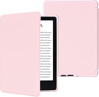 FUWANG Kindle Paperwhite 11. generáció 6.8" bőrtok fekete/rózsaszín auto sleep wake 1