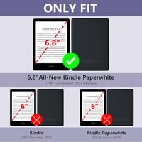 FUWANG Kindle Paperwhite 11. generáció tok, könnyű PU bőr borító, automatikus ébresztés-alvás funkcióval 5