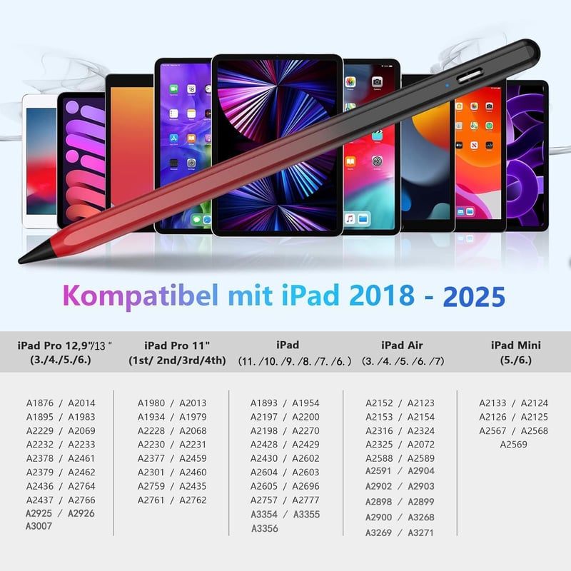 FUWANG Pen A16 iPad stylus toll tenyérelutasítással Pro 11/12.9 Air Mini kompatibilis