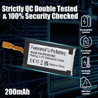 Náhradná batéria Fuworance EB-BR365ABE 200 mAh 3,7 V pre inteligentné hodinky Samsung Gear Fit 2 Pro SM-R365 GH43-04770A – Li-Polymérová batéria s rýchlym nabíjaním a opravnou súpravou 2