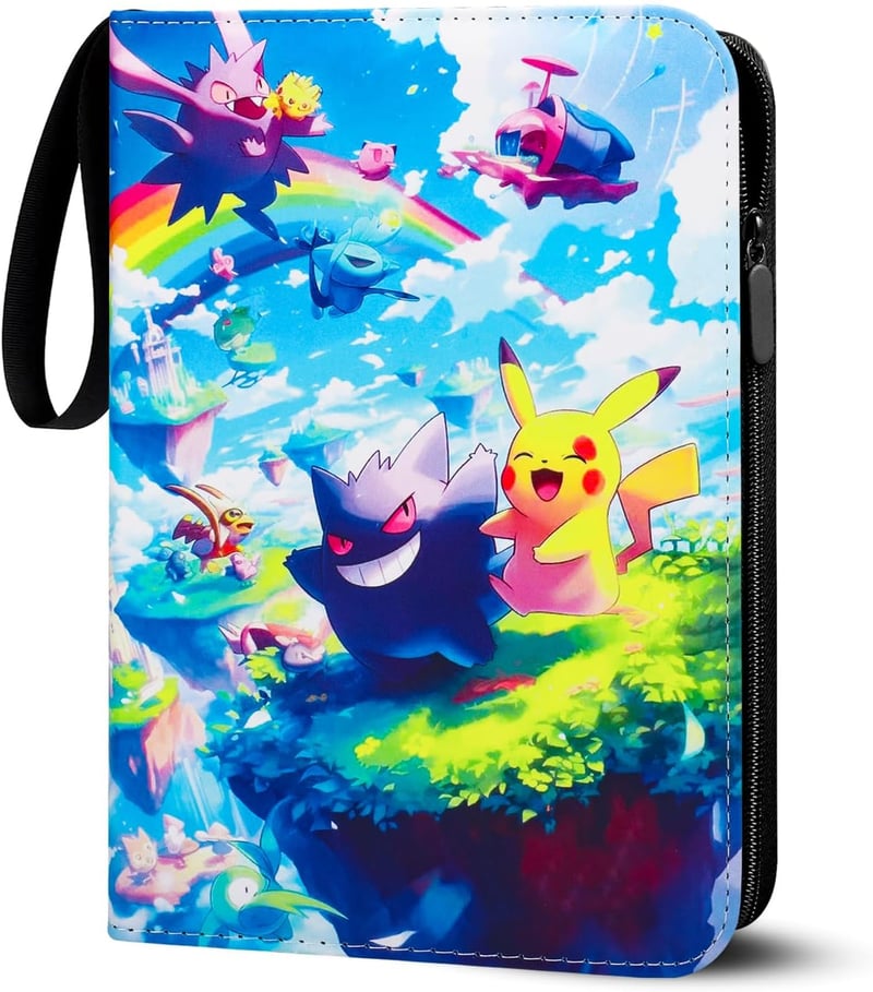 Fuxgaozh Pokémon kártya album 400 zsebből, 50 oldalas gyűjtőmappa vízálló PU