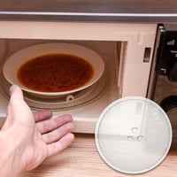 FWEEK Mikrohullámú sütő forgótányér 31,5 cm üveg tányér 3 rögzítéssel 5
