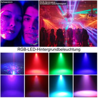 Fwiull 4 u 1 disko kugla DJ party svjetlo sa 65 uzoraka, RGB UV stroboskop, svjetlo za disko s glasovnom kontrolom, USB kabel od 2m, za zabave, Halloween, Božić 6