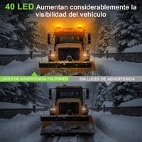 Fxlpower 2 buc. girofar LED rotativ 12V-24V galben, magnet puternic pentru freză de zăpadă, utilaje, stivuitor, tractor 5