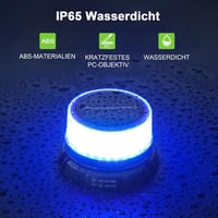 Fxlpower Kék LED Forgó Jelzőlámpa Napelemes Akkus IP65 Mágnes Figyelmeztetés 3