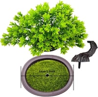 Fycooler Japán Bonsai Műnövény Cserépben - Élethű Dekoráció Asztalra, Irodába, Nappaliba - Zöld Műfa 30 cm 3