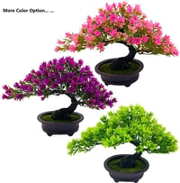 Fycooler Japán Bonsai Műnövény Cserépben - Élethű Dekoráció Asztalra, Irodába, Nappaliba - Zöld Műfa 30 cm 7