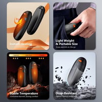 FYDEE 14000 mAh Elektromos Kézmelegítő Powerbank Funkcióval, 3 Hőfok 58°C-ig 6