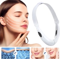 Fyearfly Elektromos Arcformázó Masszírozó - Intelligens Mikro-áramú Technológia, Tokaemelő, V-alakú Arcformáló, Bluetooth Távirányítóval, Fe 4