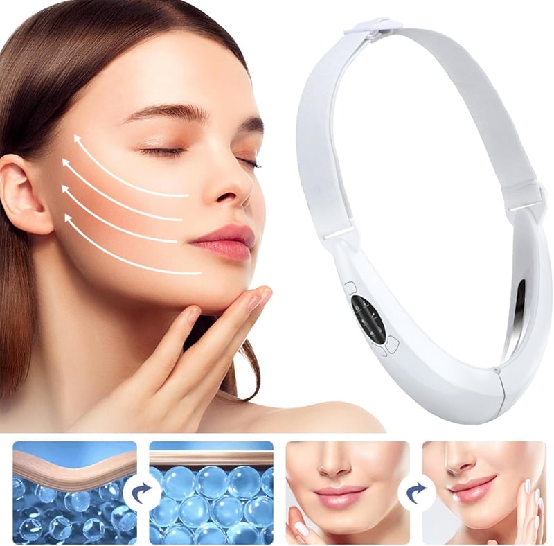 Fyearfly Elektromos Arcformázó Masszírozó - Intelligens Mikro-áramú Technológia, Tokaemelő, V-alakú Arcformáló, Bluetooth Távirányítóval, Fe