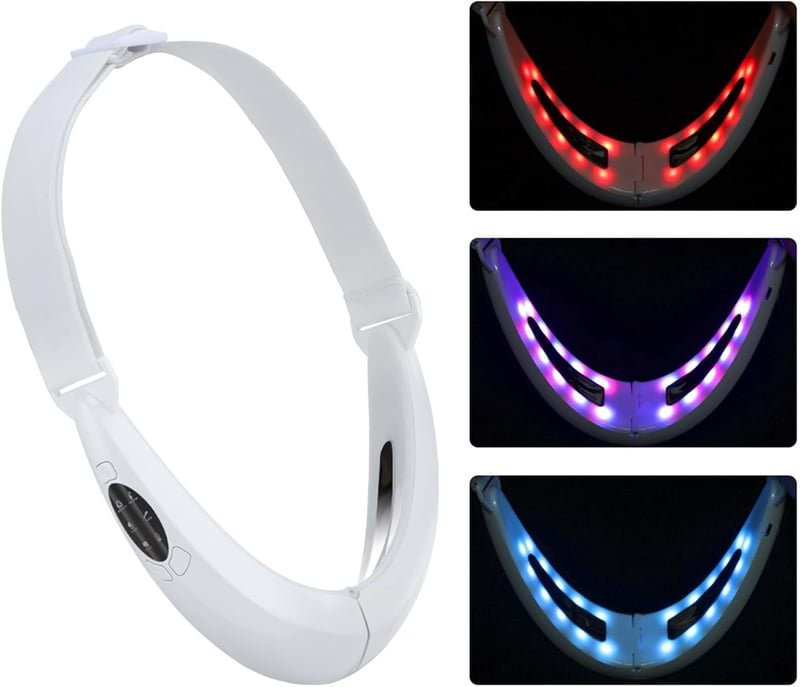 Fyearfly Elektromos Arcformázó Masszírozó - Intelligens Mikro-áramú Technológia, Tokaemelő, V-alakú Arcformáló, Bluetooth Távirányítóval, Fe