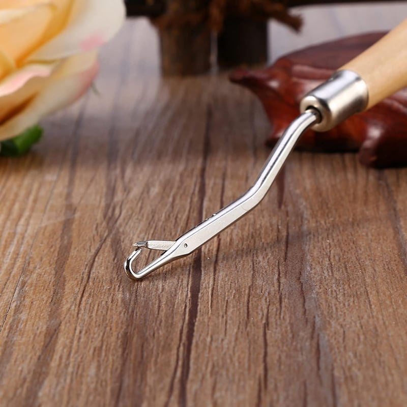 Fyearfly Horgolótű Fa Nyéllel 16cm - Latch Hook Szőnyeg és Faldekoráció Készítéshez