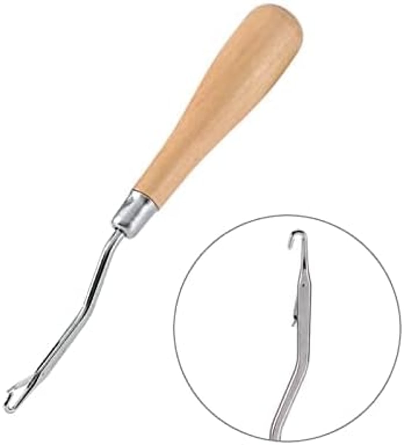 Fyearfly Horgolótű Fa Nyéllel 16cm - Latch Hook Szőnyeg és Faldekoráció Készítéshez