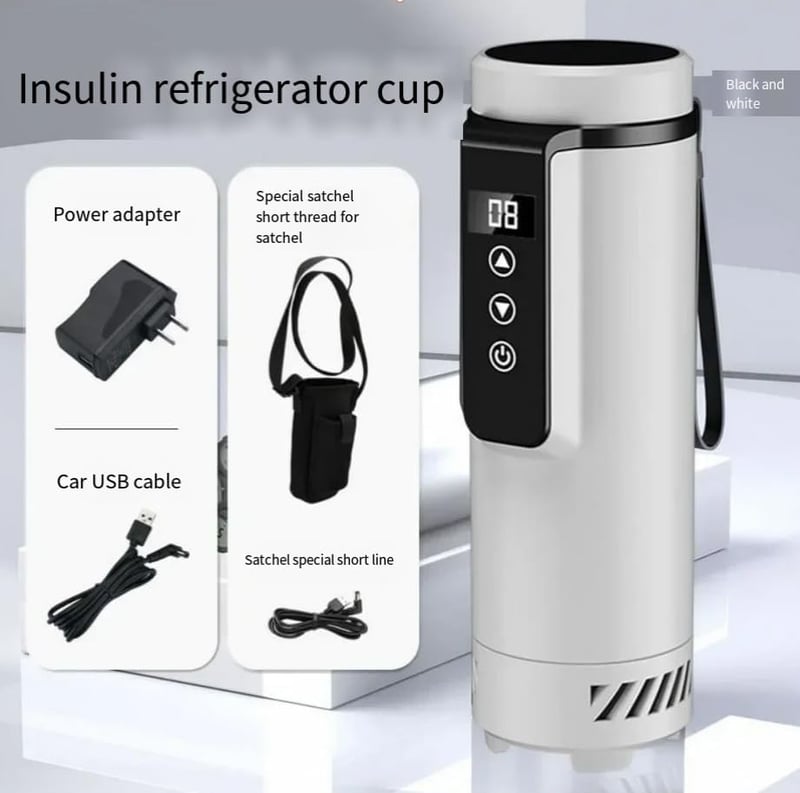 Fyearfly Insulin Hűtőtáska USB 30H Utazáshoz - 5 Tollhoz