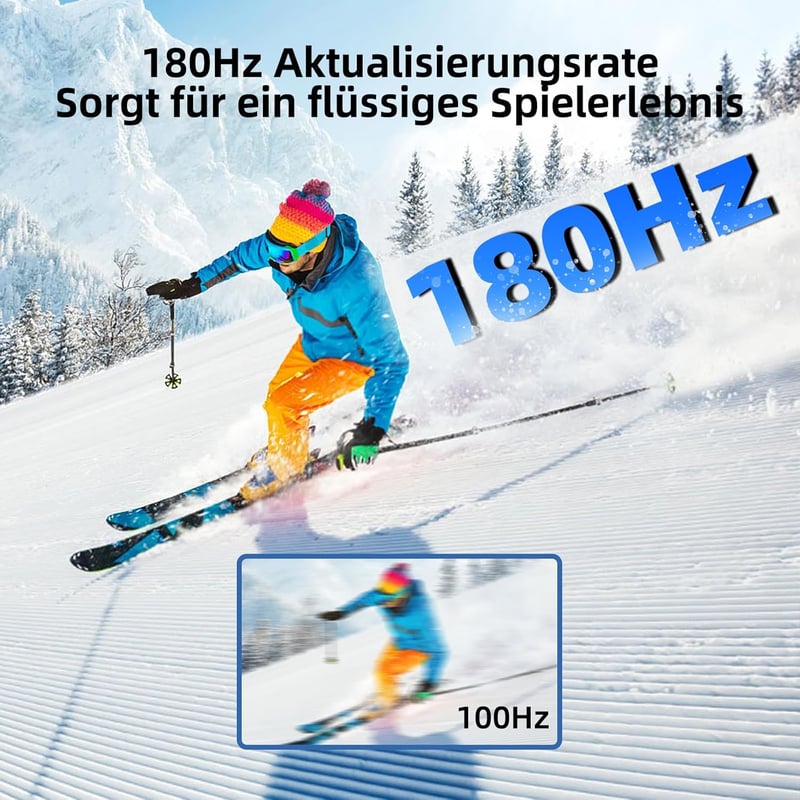 FYHXele 27 hüvelykes gamer monitor 180Hz QHD 2560x1440 Fast IPS 1ms MPRT 100 százalék sRGB HDR FreeSync HDMI DP VESA 100