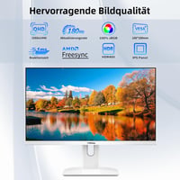 FYHXele 27 hüvelykes gamer monitor 180Hz QHD 2560x1440 Fast IPS 1ms MPRT 100 százalék sRGB HDR FreeSync HDMI DP VESA 100 2