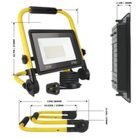 Fynokst 150W LED stavebný reflektor 15400LM, IP66 vodoodolné pracovné svetlo so zástrčkou, 3,5 m kábel, 6000K denné svetlo, prenosné do dielne, garáže a na stavbu 7