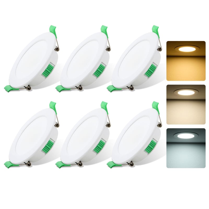 Fynokst LED ugradbena svjetiljka 230V 7W, promjer otvora 68-78 mm, podesiva temperatura boje 3000K/4000K/6500K, IP44, za kuhinju/kupaonicu/dnevni boravak