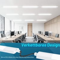 Fynokst LED svietidlo do vlhkých priestorov 150 cm 2 ks, 48W 5400 lúmenov, 6000K/4000K/3000K, IP65 vodoodolné stropné svietidlo do pivnice, garáže, dielne, kuchyne 5
