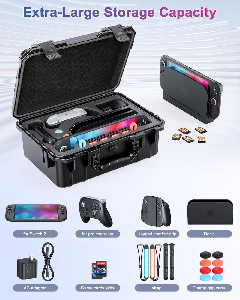 FYOUNG Nintendo Switch kemény utazótáska vízálló tárolókoffer Pro Controller-hez