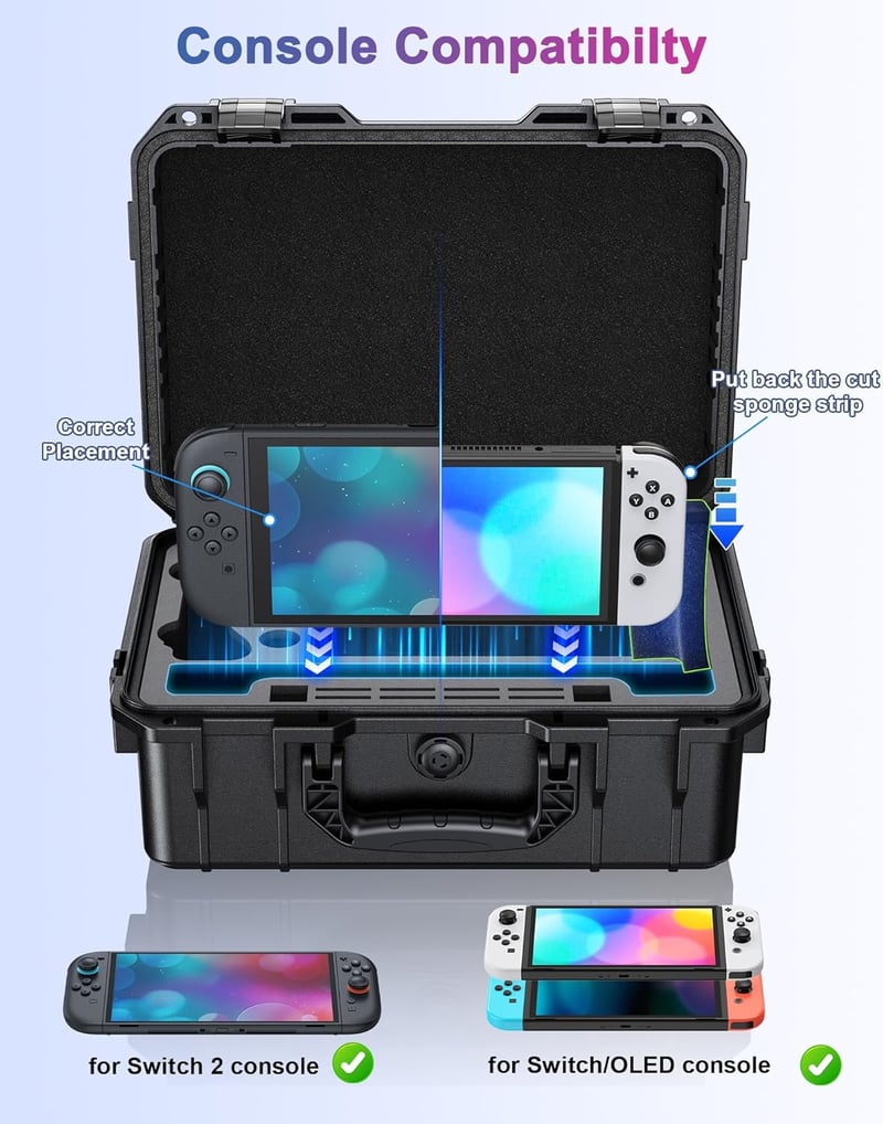 FYOUNG Nintendo Switch kemény utazótáska vízálló tárolókoffer Pro Controller-hez