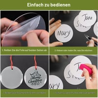 Fyrdm 24 ks Priehľadné akrylové disky s dierkou - Okrúhle plexisklové doštičky na dekorovanie 5 cm / 7,6 cm / 10 cm 6
