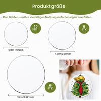 Fyrdm 24 ks Priehľadné akrylové disky s dierkou - Okrúhle plexisklové doštičky na dekorovanie 5 cm / 7,6 cm / 10 cm 2