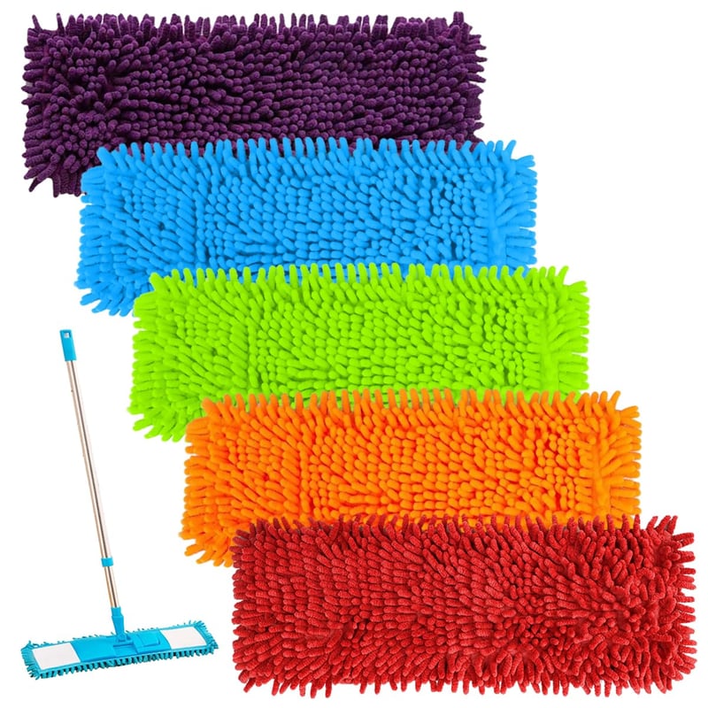 Náhradný návlek na mop Fyrdm Chenille, balenie 5 ks, náhradná hlavica na mop z mikrovlákna, viacfarebný