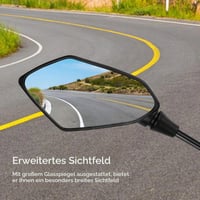 Set Oglinzi Universale pentru Motocicletă Fyrindel M8 M10, Oglindă Retrovizorie Pivotantă cu Filet pe Dreapta și Stânga, Oglindă pentru Capăt de Ghidon pentru Scuter, Bicicletă Electrică, ATV 4