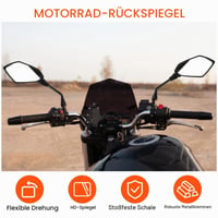 Set Oglinzi Universale pentru Motocicletă Fyrindel M8 M10, Oglindă Retrovizorie Pivotantă cu Filet pe Dreapta și Stânga, Oglindă pentru Capăt de Ghidon pentru Scuter, Bicicletă Electrică, ATV 3