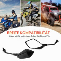Set Oglinzi Universale pentru Motocicletă Fyrindel M8 M10, Oglindă Retrovizorie Pivotantă cu Filet pe Dreapta și Stânga, Oglindă pentru Capăt de Ghidon pentru Scuter, Bicicletă Electrică, ATV 7