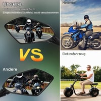 Set Oglinzi Universale pentru Motocicletă Fyrindel M8 M10, Oglindă Retrovizorie Pivotantă cu Filet pe Dreapta și Stânga, Oglindă pentru Capăt de Ghidon pentru Scuter, Bicicletă Electrică, ATV 5