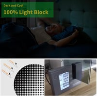 Fyuein Ablakfólia Opaque Önragasztó Dekoratív Privát UV Védelem 90x400cm Fekete 2